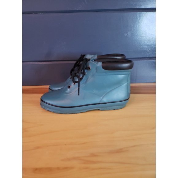 Vintage Lands End Lace Up‎ Rain Boots - Picture 1 of 5